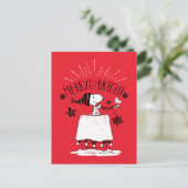 Snoopy and Woodstock - Merry & Bright Briefkaart (Staand voorkant)