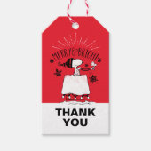 Snoopy and Woodstock - Merry & Bright Cadeaulabel (Voorkant)