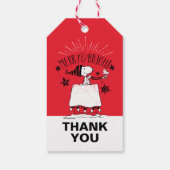 Snoopy and Woodstock - Merry & Bright Cadeaulabel (Achterkant)