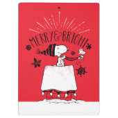 Snoopy and Woodstock - Merry & Bright Klembord (Achterkant)