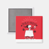 Snoopy and Woodstock - Merry & Bright Magneet (Voorkant / Achterkant)