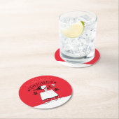 Snoopy and Woodstock - Merry & Bright Ronde Kartonnen Onderzetter (Insitu)