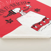 Snoopy and Woodstock - Merry & Bright Sherpa Deken (3/4)
