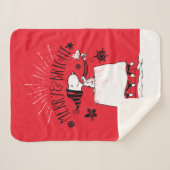 Snoopy and Woodstock - Merry & Bright Sherpa Deken (Voorkant (horizontaal))