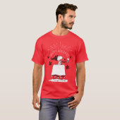Snoopy and Woodstock - Merry & Bright T-shirt (Voorkant volledig)