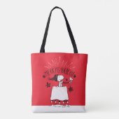 Snoopy and Woodstock - Merry & Bright Tote Bag (Achterkant)