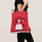 Snoopy and Woodstock - Merry & Bright Tote Bag (Dichtbij)