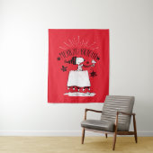 Snoopy and Woodstock - Merry & Bright Wandkleed (In situ)