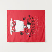 Snoopy and Woodstock - Merry & Bright Wandkleed (Voorkant (horizontaal))