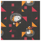 Snoopy Astronaut Retro Geometrisch Stof (Close Up)