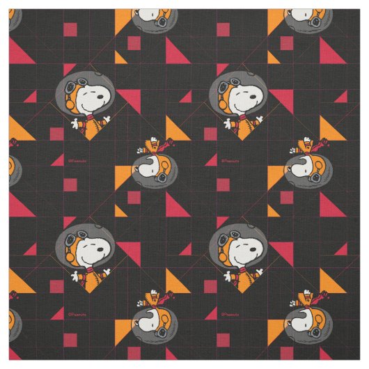 Snoopy Astronaut Retro Geometrisch Stof (Swatch)