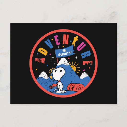 Snoopy Avontuur Wacht Afstudeer Berg Ontwerp Briefkaart (Voorkant)