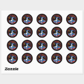 Snoopy Avontuur Wacht Afstudeerberg Ontwerp Ronde Sticker (Vel)