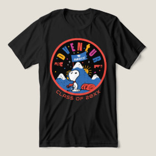 Snoopy Avontuur Wacht Afstudeerberg Ontwerp Tri-Blend Shirt