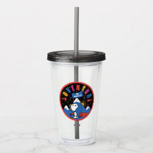 Snoopy Avontuur Wacht Graduatie Berg Ontwerp Acryl Drinkbeker