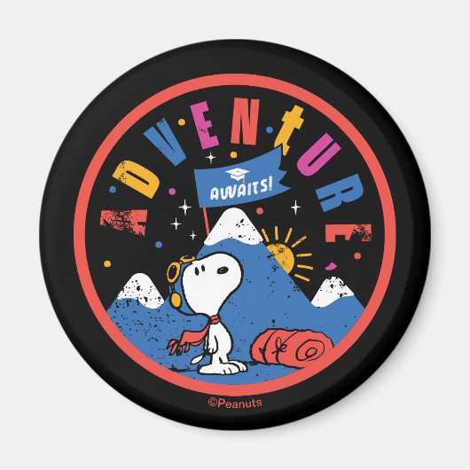 Snoopy Avontuur Wacht Graduatie Berg Ontwerp Magneet (Voorkant)