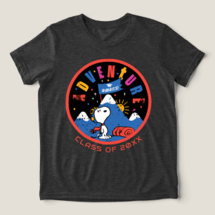 Snoopy Avontuur Wacht Graduatie Berg Ontwerp Tri-Blend Shirt
