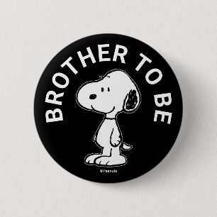 Snoopy Baby shower Brother To Be Ronde Button 5,7 Cm