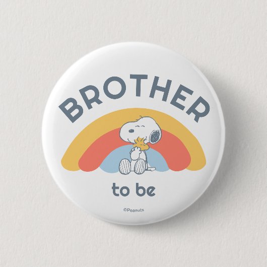 Snoopy Baby shower Brother To Be Ronde Button 5,7 Cm (Voorkant)