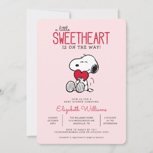 Snoopy | BABY SHOWER Kaart (Voorkant)