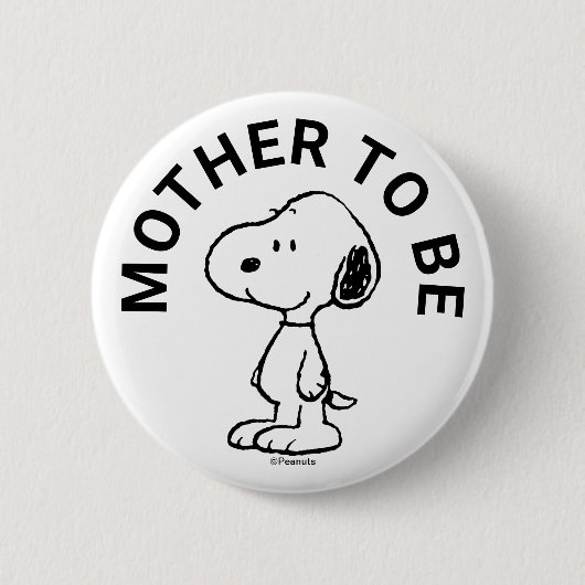 Snoopy Baby shower moeder te zijn Ronde Button 5,7 Cm (Voorkant)