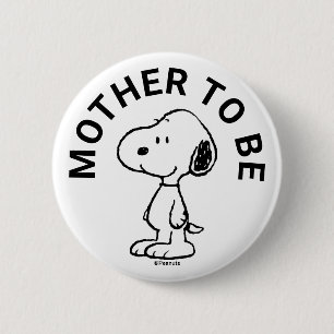 Snoopy Baby shower moeder te zijn Ronde Button 5,7 Cm