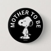 Snoopy Baby shower moeder te zijn Ronde Button 5,7 Cm (Voorkant)