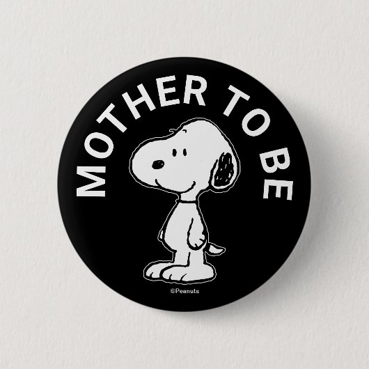 Snoopy Baby shower moeder te zijn Ronde Button 5,7 Cm (Voorkant)