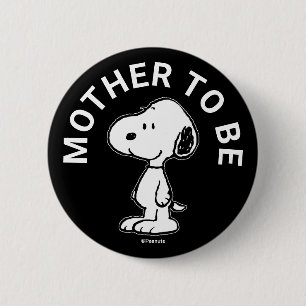 Snoopy Baby shower moeder te zijn Ronde Button 5,7 Cm