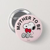 Snoopy Baby shower moeder te zijn Ronde Button 5,7 Cm (Voorkant /achterkant)