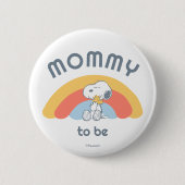 Snoopy Baby shower moeder te zijn Ronde Button 5,7 Cm (Voorkant)