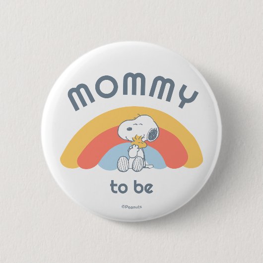 Snoopy Baby shower moeder te zijn Ronde Button 5,7 Cm (Voorkant)