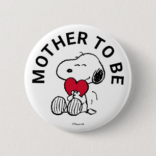 Snoopy Baby shower moeder te zijn Ronde Button 5,7 Cm