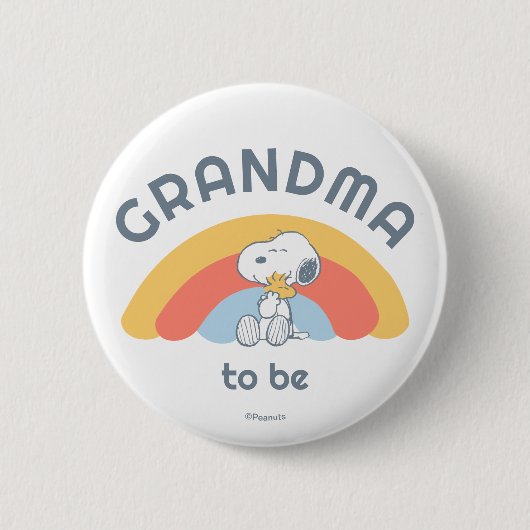 Snoopy Baby shower opa om te zijn Ronde Button 5,7 Cm (Voorkant)