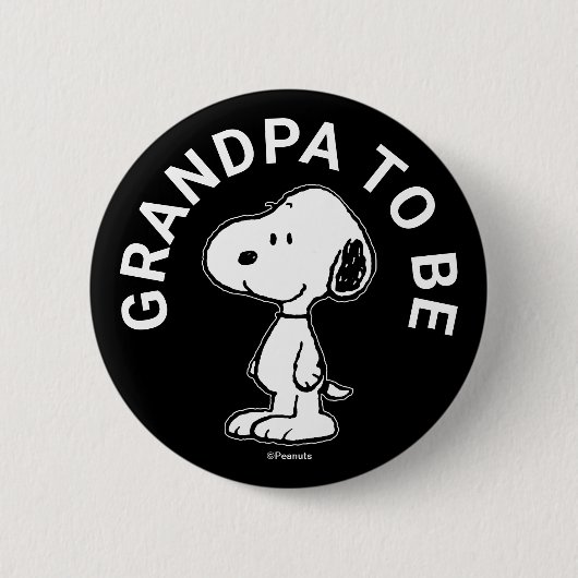 Snoopy Baby shower opa om te zijn Ronde Button 5,7 Cm (Voorkant)