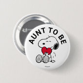 Snoopy Baby shower tante Ronde Button 5,7 Cm (Voorkant /achterkant)