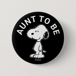 Snoopy Baby shower tante Ronde Button 5,7 Cm