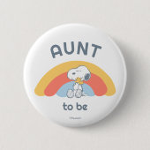Snoopy Baby shower tante Ronde Button 5,7 Cm (Voorkant)