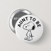 Snoopy Baby shower tante Ronde Button 5,7 Cm (Voorkant /achterkant)