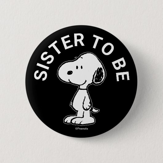 Snoopy Baby shower zuster om te zijn Ronde Button 5,7 Cm (Voorkant)