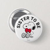 Snoopy Baby shower zuster om te zijn Ronde Button 5,7 Cm (Voorkant /achterkant)
