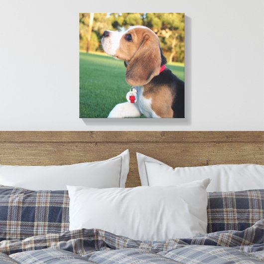 Snoopy Beagle Canvas Afdruk (Insitu (Slaapkamer))