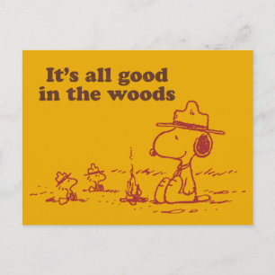 Snoopy   Beagle Scout - Alles goed in de Bossen Briefkaart