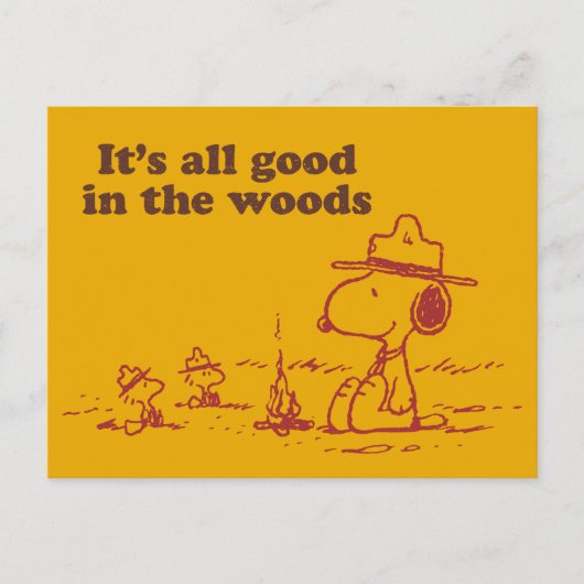 Snoopy | Beagle Scout - Alles goed in de Bossen Briefkaart (Voorkant)