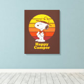 Snoopy | Beagle Scout - Happy Camper Canvas Afdruk (Insitu (Houten vloer))