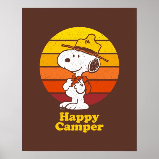 Snoopy | Beagle Scout - Happy Camper Poster (Voorkant)