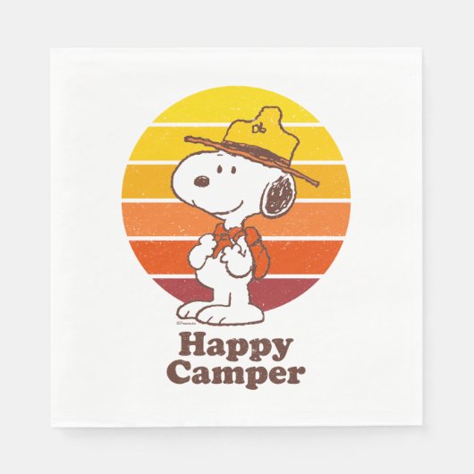 Snoopy | Beagle Scout - Happy Camper Servet (Voorkant)