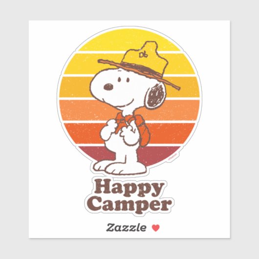 Snoopy | Beagle Scout - Happy Camper Sticker (Vel)