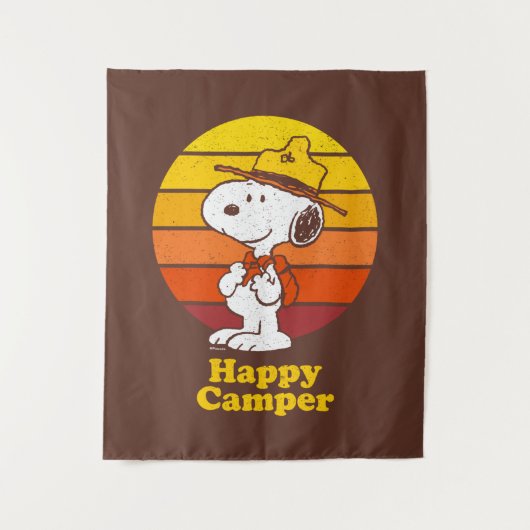 Snoopy | Beagle Scout - Happy Camper Wandkleed (Voorkant)