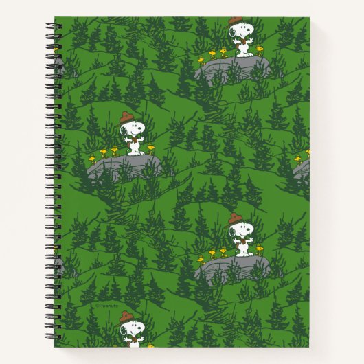 Snoopy Beagle Scout Hiking Pattern Notitieboek (Voorkant)